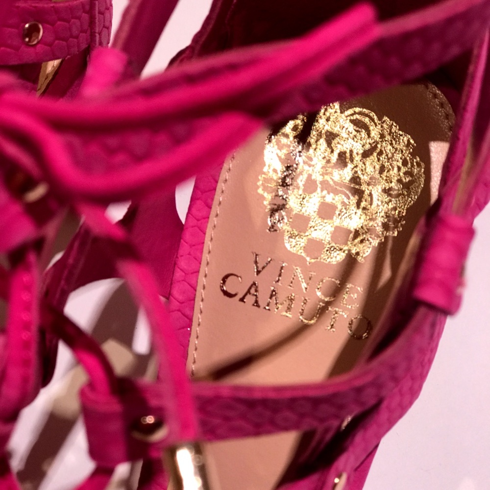 Vince Camuto⚡️Fuschia Lace-up Heels SZ 11 - Picture 3 of 7